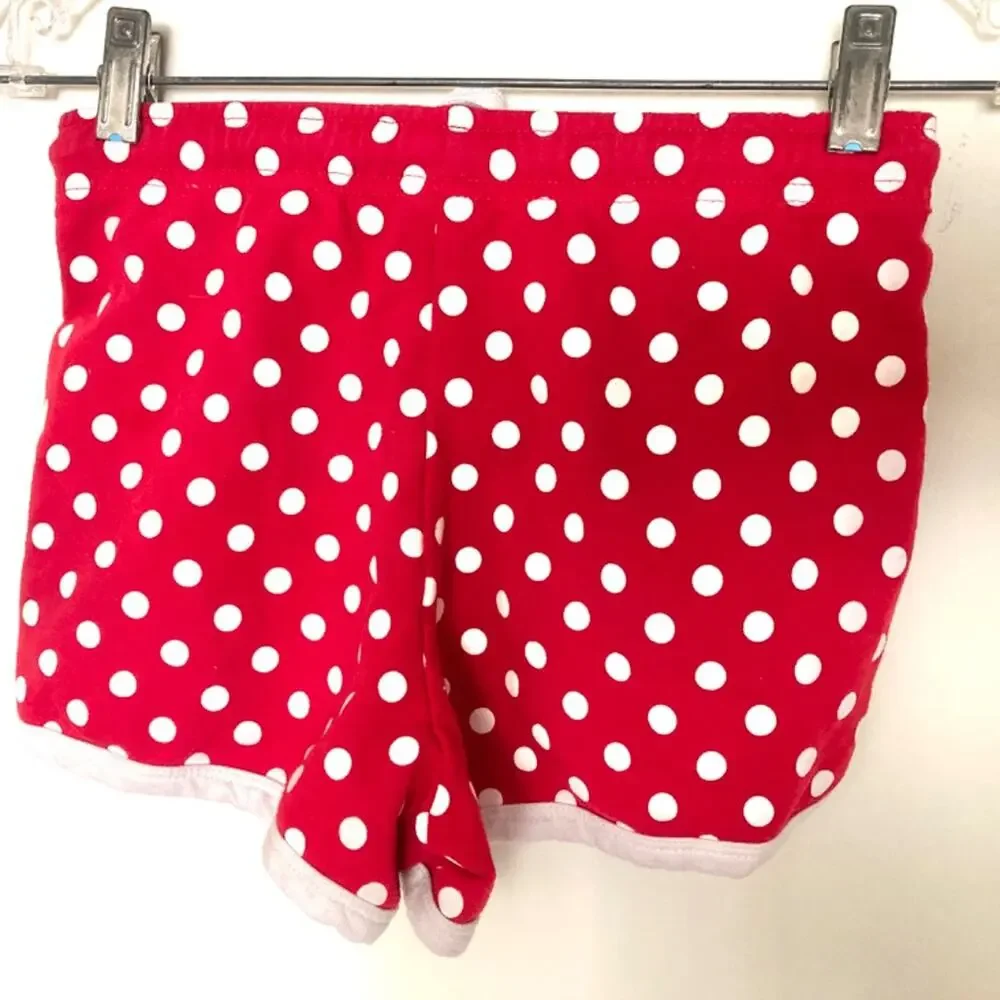 Minnie Mouse red polka dot shorts size girls size 10/12